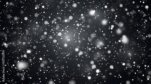 White snowflakes falling