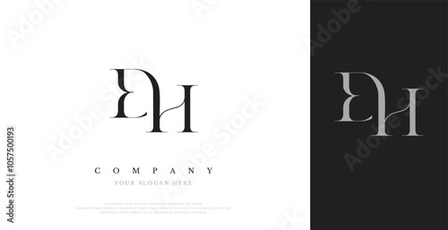 Initial DH Logo Design Vector 
