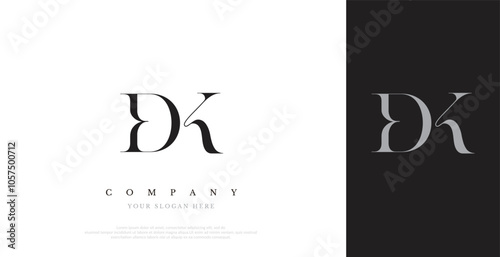 Initial DK Logo Design Vector 