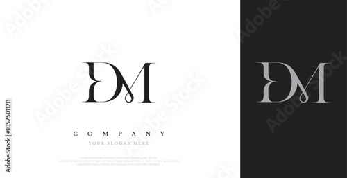 Initial DM Logo Design Vector 