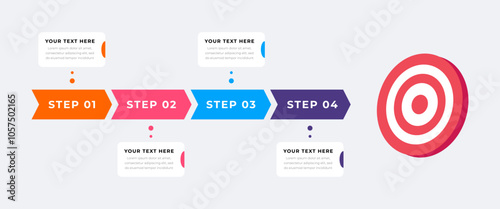 Timeline Infographic with Target