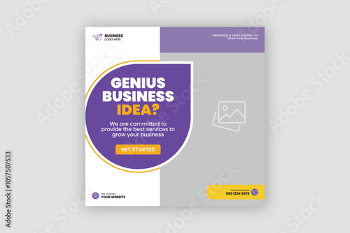 Digital business marketing social media post and web banner design