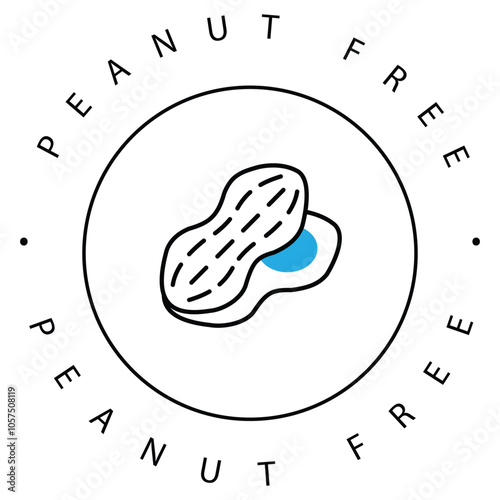 Peanut-Free Safe Eco Vector Symbol Design