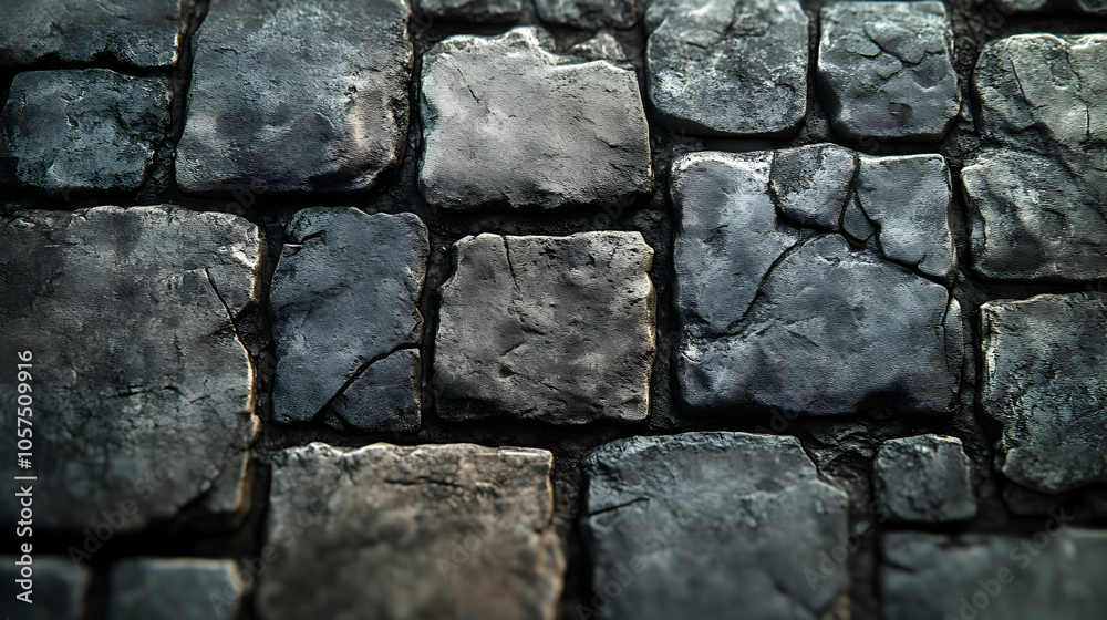 Dark Cobblestone Texture - Realistic Image Dark Cobblestone Texture - Realistic Image