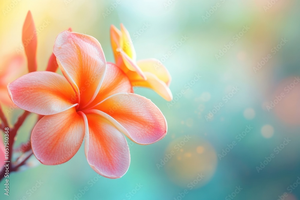 close up leaves rose flower with bokeh