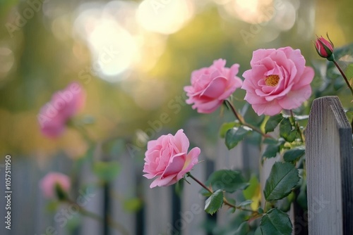 close up leaves rose flower with bokeh