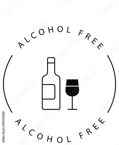 Alcohol Prohibited Wine Glass Symbol