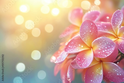 close up leaves rose flower with bokeh