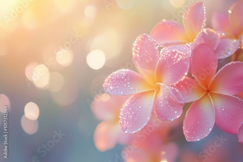 close up leaves rose flower with bokeh