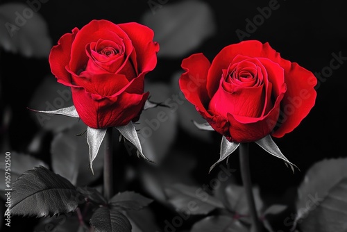 close up leaves rose flower with bokeh
