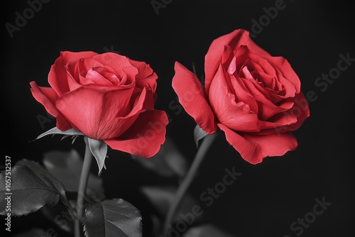 close up leaves rose flower with bokeh