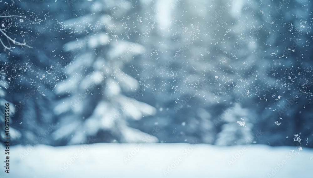Snowy forest in winter Snowy forest in winter