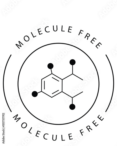 Eco Molecular Structure in Green Chemistry Vector Icon Design photo