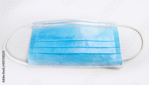 Surgical Mask on White Background Isolated. Full Shot of Medical Devices.