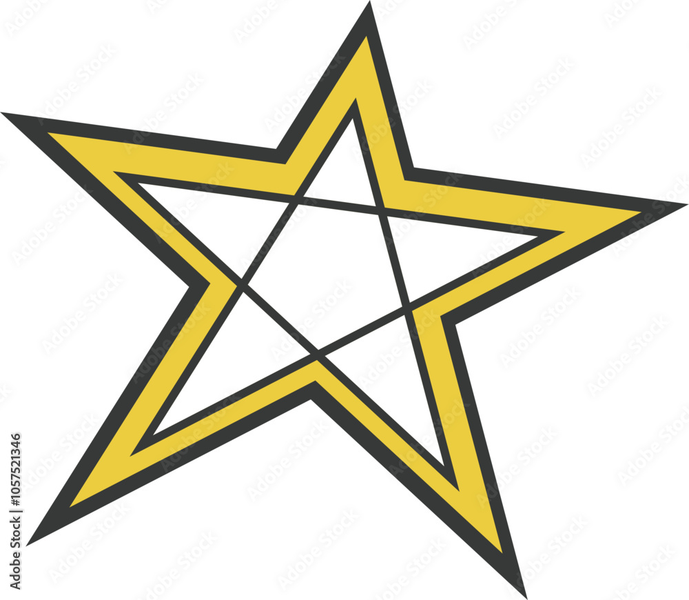 Stylized Yellow Star Graphic Illustration. Star icon illustration vector. Stylized Yellow Star Graphic Illustration. Star icon illustration vector.