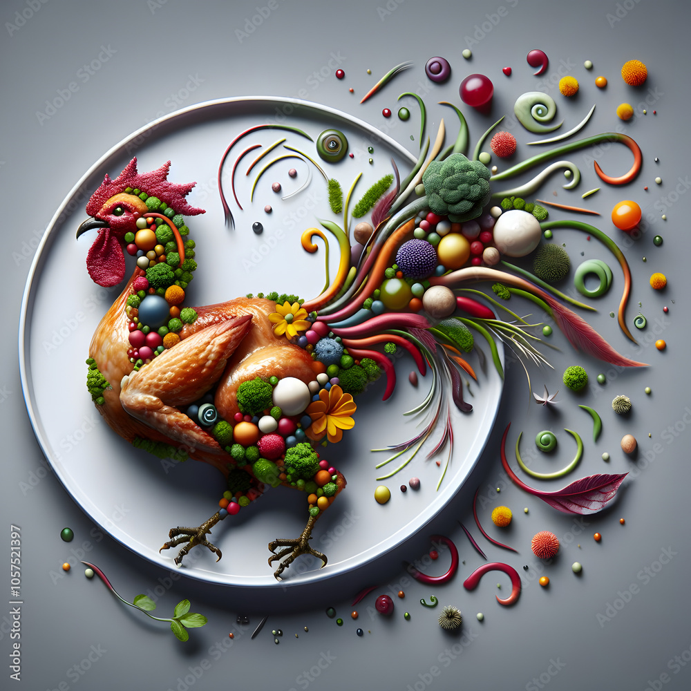 Fototapeta premium Delicious chicken dish