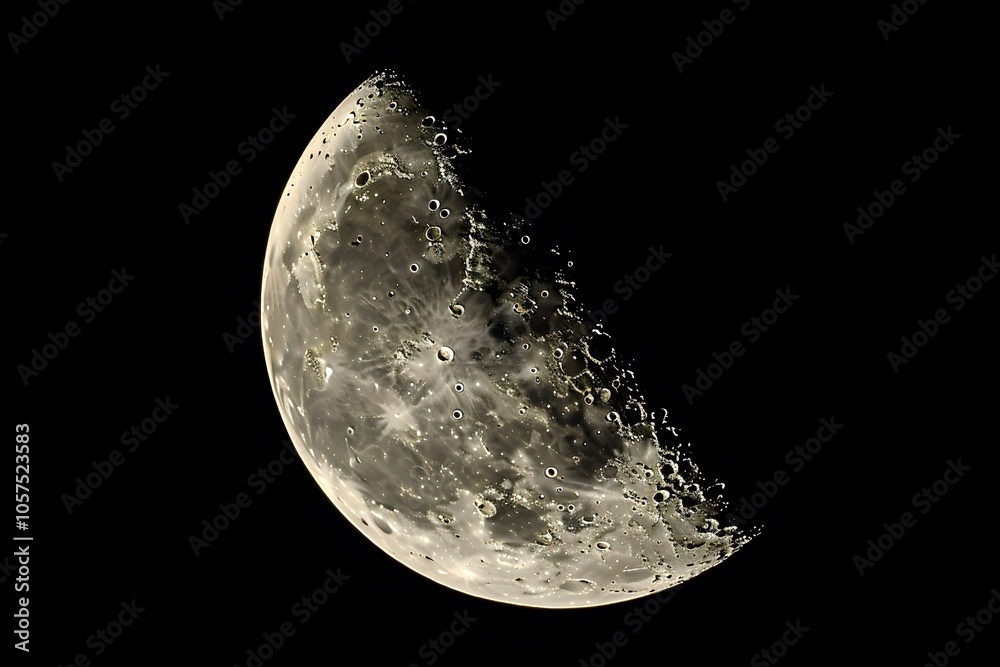 Stunning Close-Up of the Moon's Surface Highlighting Craters and Texture