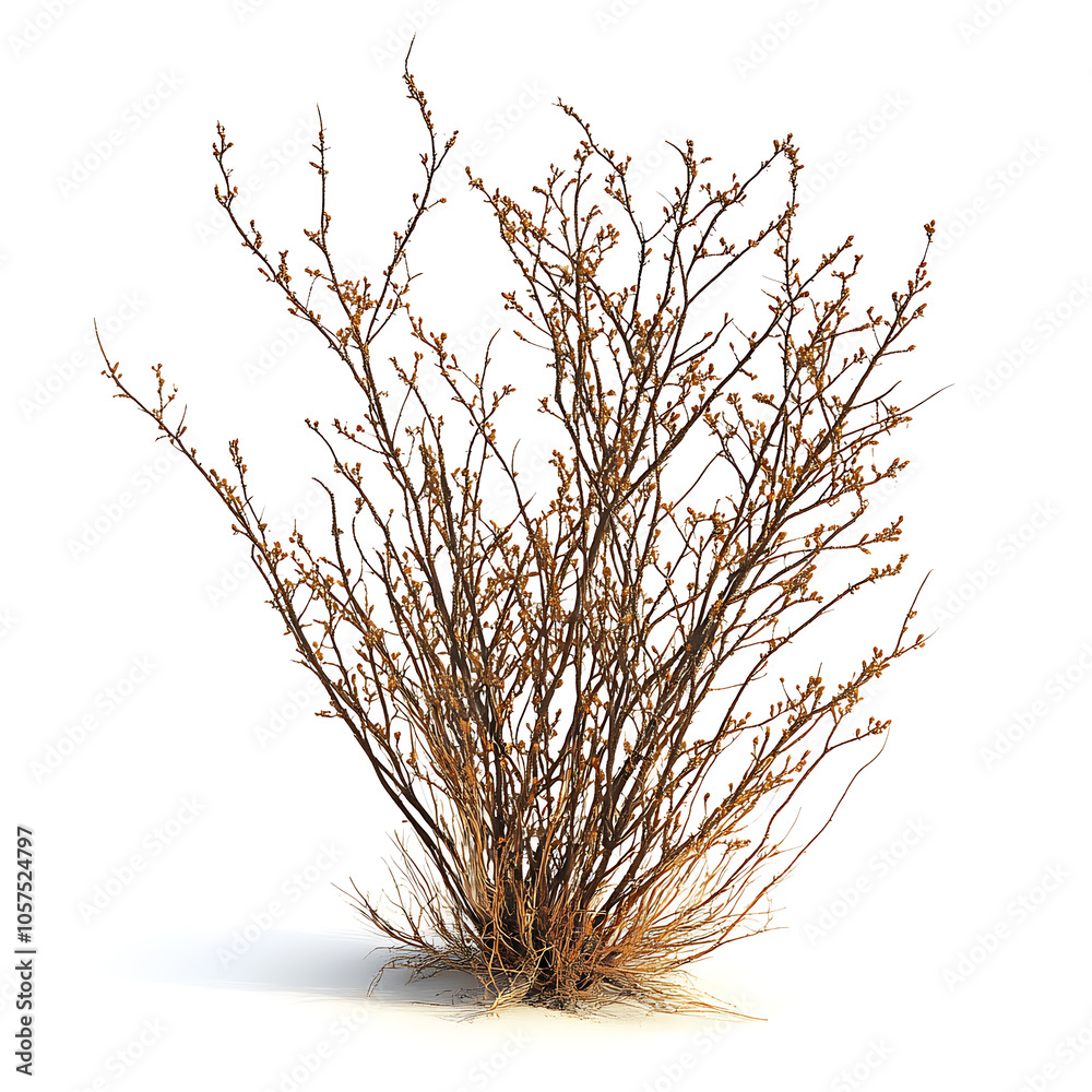 Dry bush of desert tumble weed on white background Dry bush of desert tumble weed on white background