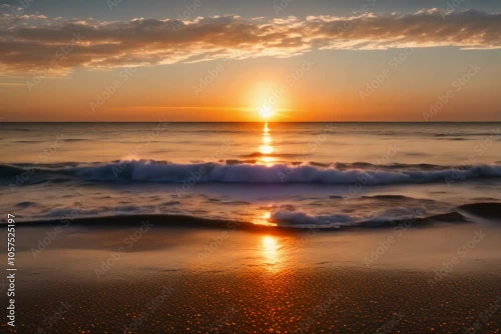 Beautiful Sunset View Moment Landscape on Sea Beautiful Sunset View Moment Landscape on Sea