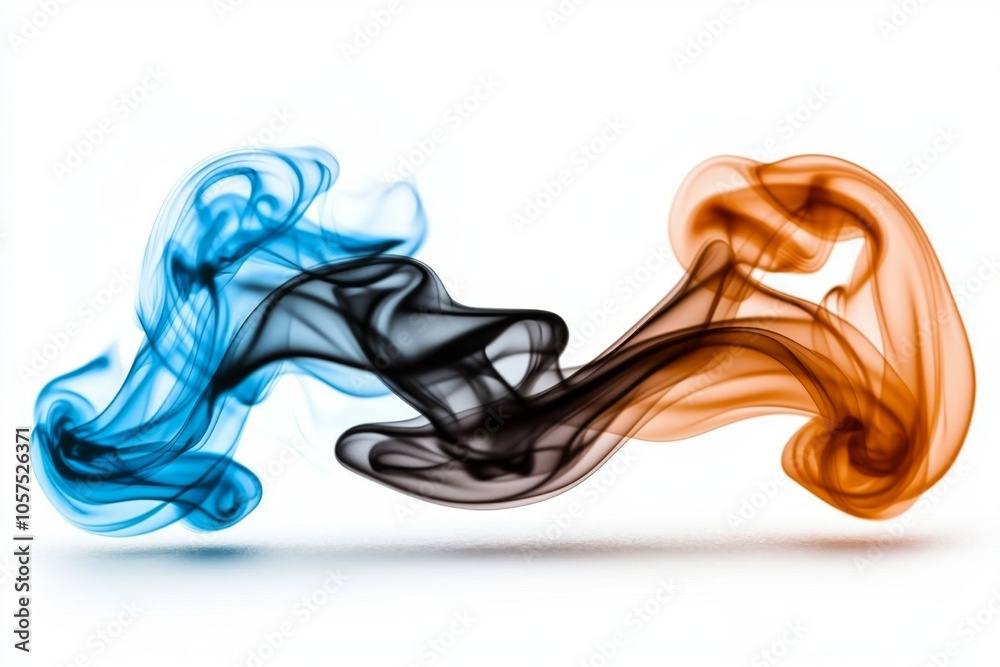 2D illustration of curling smoke rising from incense on a white background, with gentle, delicate lines capturing the calm and flowing nature of smoke, symbolizing simplicity and grace 2D illustration of curling smoke rising from incense on a white background, with gentle, delicate lines capturing the calm and flowing nature of smoke, symbolizing simplicity and grace