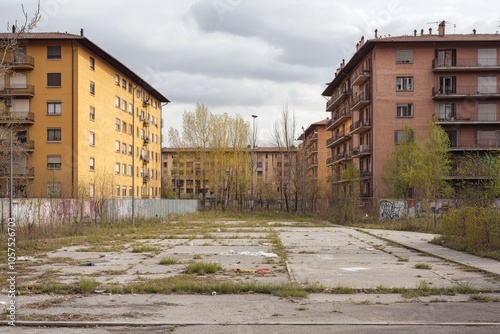 Milan public housing demolition for urban redevelopment amid pandemic.