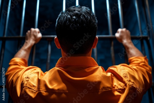 3D-rendered illustration of a suspect in a dimly lit room with shadows and intense expression, capturing the realism and mystery of interrogation, symbolizing suspense and depth photo