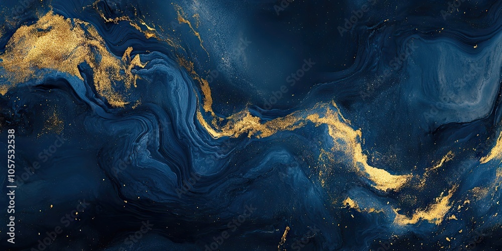 Deep blue marble featuring elegant golden highlights. This striking dark blue marble showcases shimmering gold accents that create an impressive contrast and appeal. Deep blue marble featuring elegant golden highlights. This striking dark blue marble showcases shimmering gold accents that create an impressive contrast and appeal.