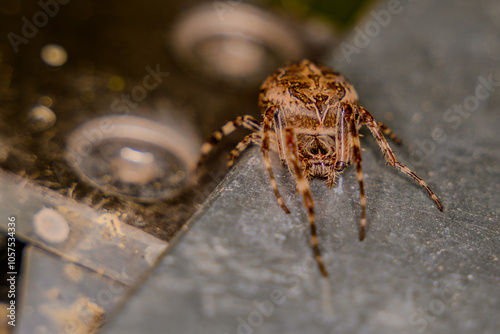 Eine weibliche Kreuzspinne photo