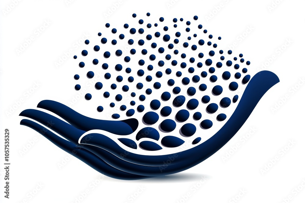 Minimalist line art of a hand sprinkling small dots over a blank background, capturing the simplicity and gentle motion of sprinkling, symbolizing elegance and ease Minimalist line art of a hand sprinkling small dots over a blank background, capturing the simplicity and gentle motion of sprinkling, symbolizing elegance and ease