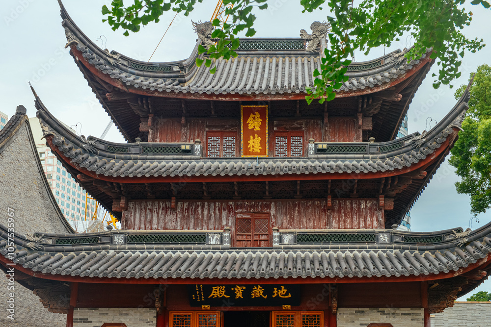 scenic view of Qita Temple (The Seven Pagodas Temple) in early summer at Yinzhou, Ningbo, China scenic view of Qita Temple (The Seven Pagodas Temple) in early summer at Yinzhou, Ningbo, China