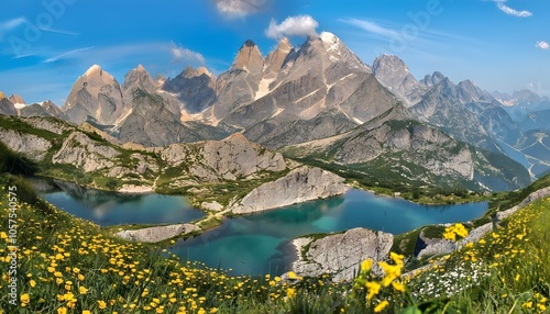 Fototapeta Naklejka Na Ścianę i Meble -  Rugged Peaks in Triglav National Park
