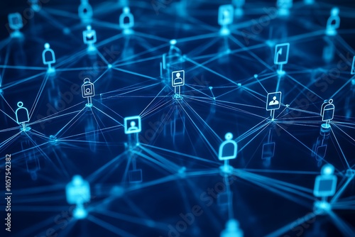 Digital Network  Interconnected People in a  Data-Driven Future