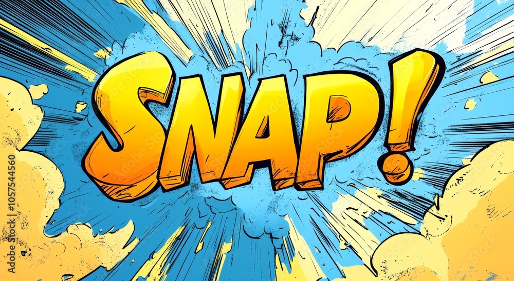 Fototapeta premium Dynamic Comic Book Explosion with Bold Visual Style