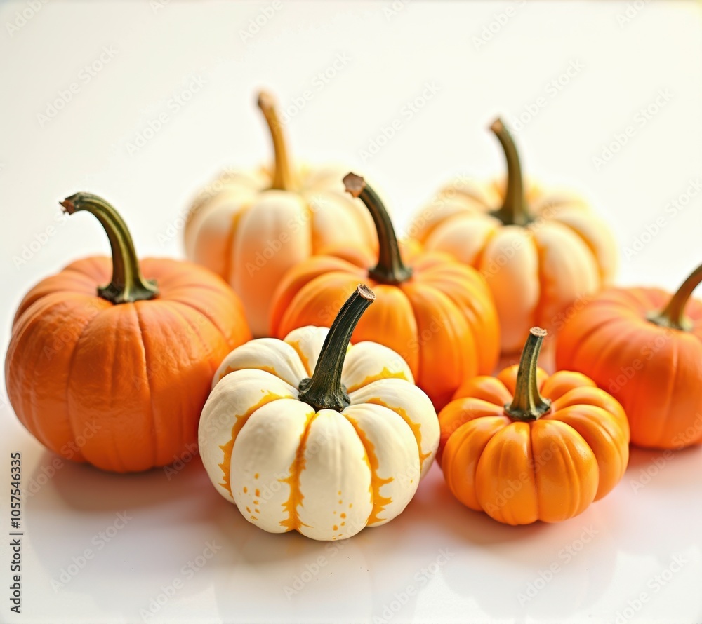 pumpkins different vegetables on white background pumpkins different vegetables on white background