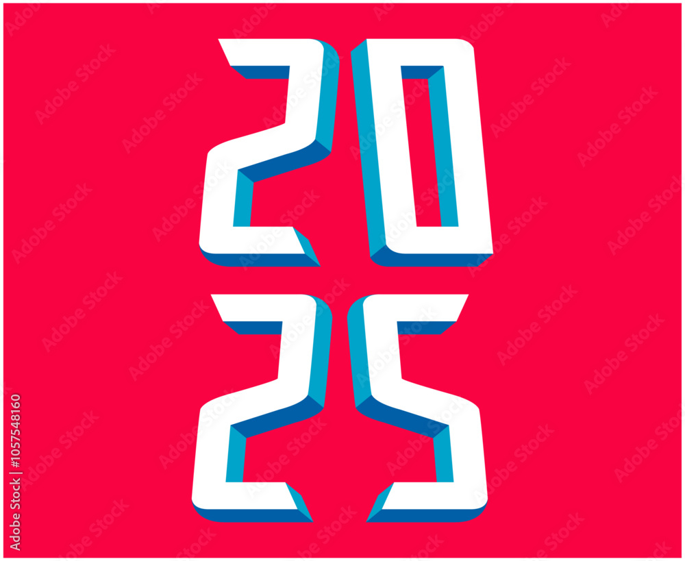 2025 Happy New Year Abstract 3D Realistic Typography Numbers Design Vector Illustration 2025 Happy New Year Abstract 3D Realistic Typography Numbers Design Vector Illustration