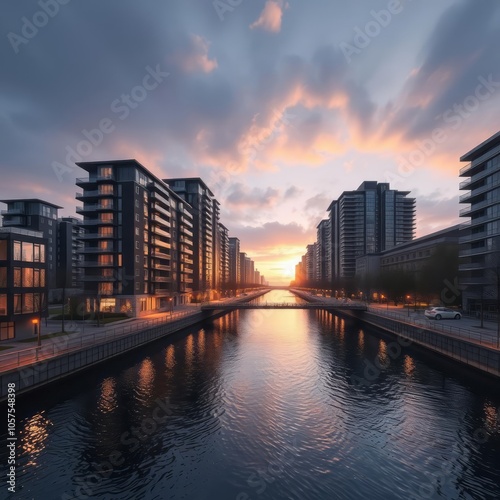 Morning on the lachine canal Condominium   photo