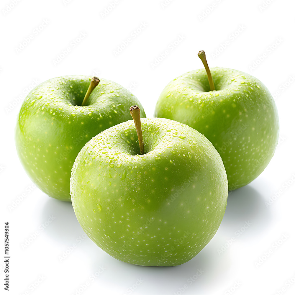 Granny smith apples isolated on white background Granny smith apples isolated on white background