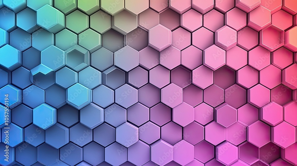Abstract Gradient Hexagon Pattern Background Abstract Gradient Hexagon Pattern Background