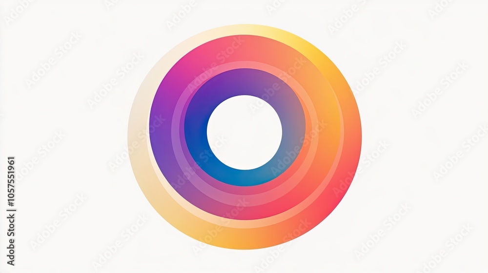 Multicolored Circular Gradient Design with a White Center Multicolored Circular Gradient Design with a White Center