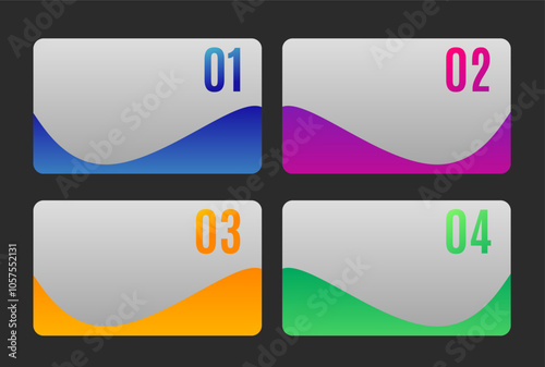 Gradient Infographic Steps Text Box