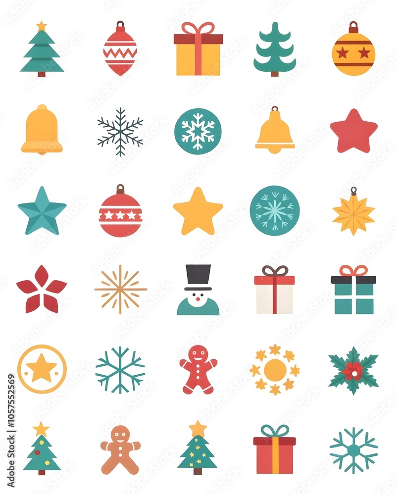 Christmas Ornaments with Santa Claus, Reindeer, and Snowman element collection Christmas Ornaments with Santa Claus, Reindeer, and Snowman element collection