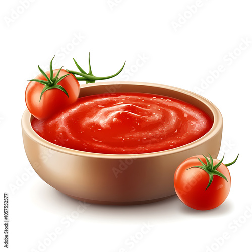 Tomato sauce isolated on white background