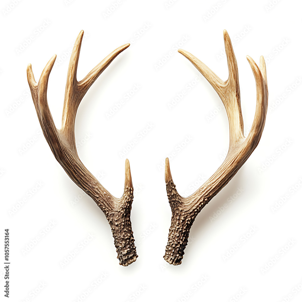 Fototapeta premium Toy antlers of a deer isolated on white background