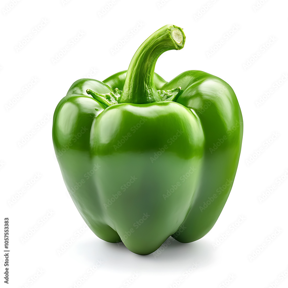 Sweet green pepper paprika isolated on white background clipping path full depth of field Sweet green pepper paprika isolated on white background clipping path full depth of field