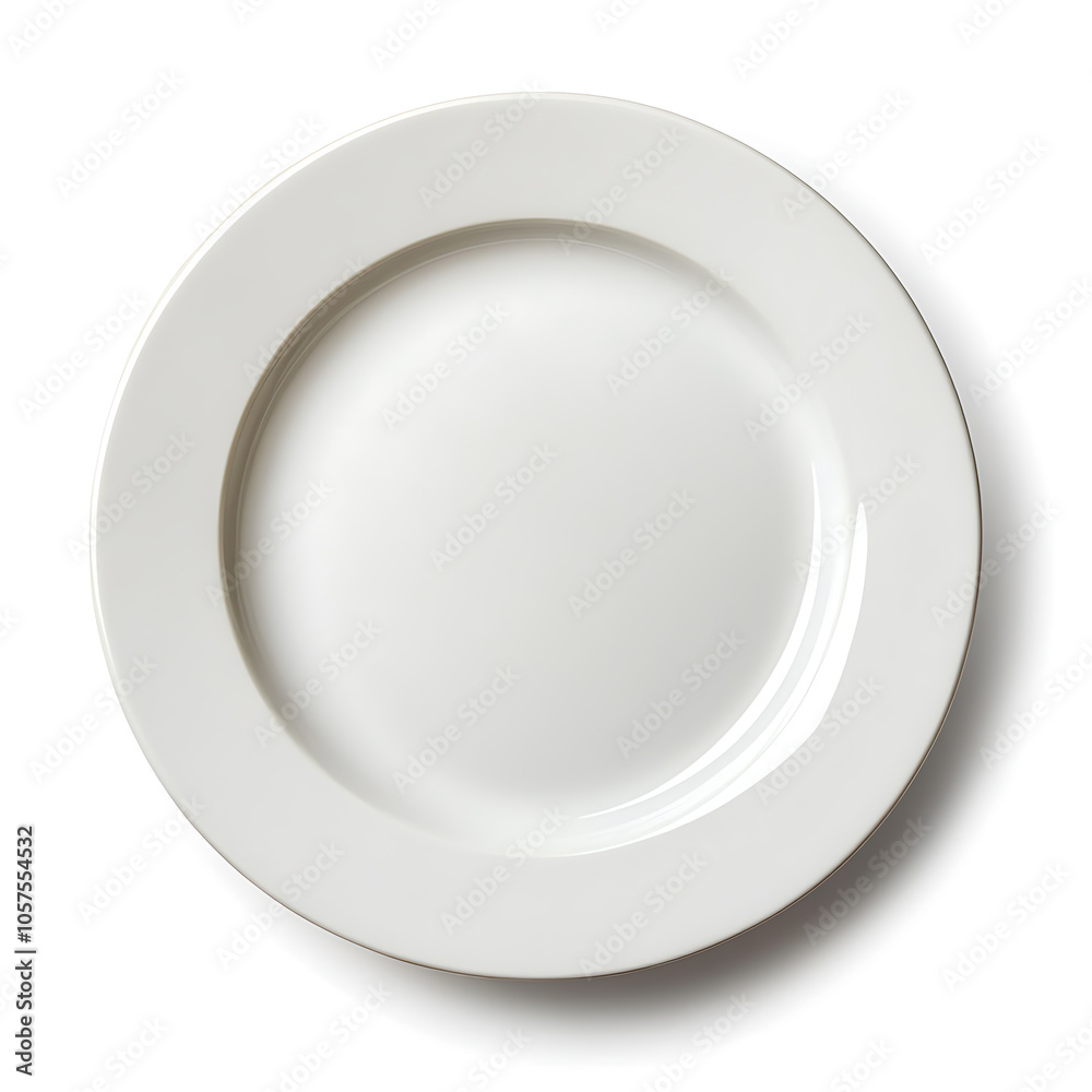 Empty white plate isolated Empty white plate isolated