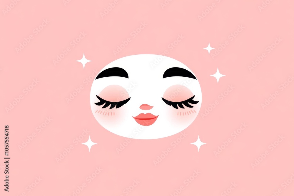 Minimalist icon of a face with a small smile and a sideways glance, capturing the subtle energy of flirtation, symbolizing charm and playfulness Minimalist icon of a face with a small smile and a sideways glance, capturing the subtle energy of flirtation, symbolizing charm and playfulness