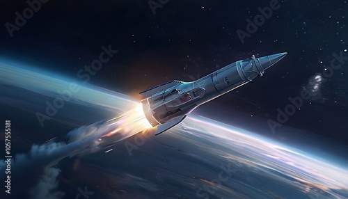 Wallpaper Mural Rocket Breaking Through the Atmosphere
 Torontodigital.ca