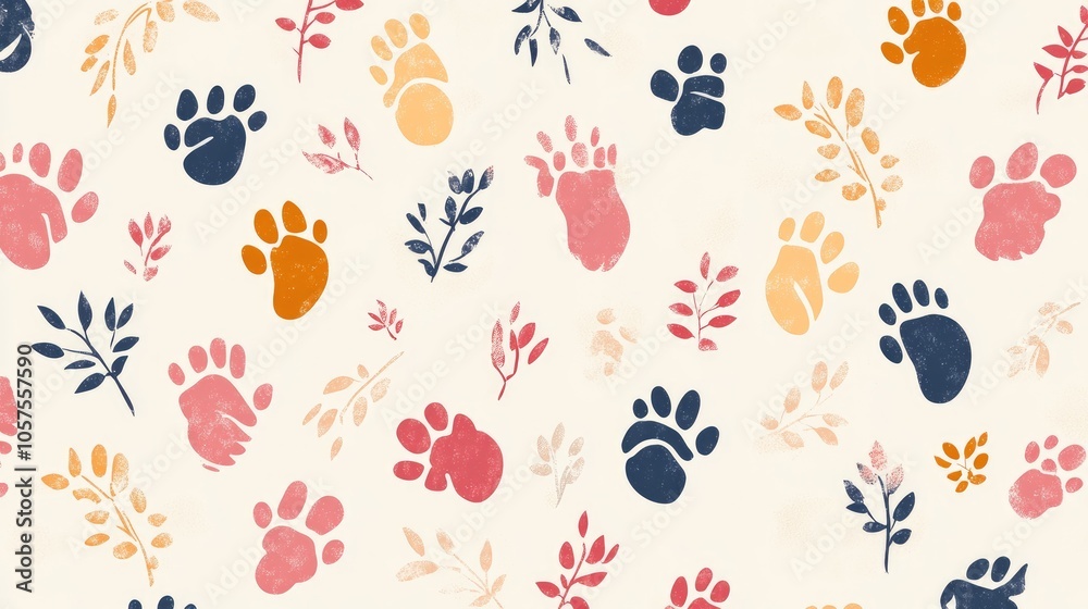 illustration, footprint, doodle, cartoon, animal, pattern, symbol, foot, background, square - composition, child, cute, design, no people, outline, adorable, wallpaper, abstract, art, graphic, pet, sk illustration, footprint, doodle, cartoon, animal, pattern, symbol, foot, background, square - composition, child, cute, design, no people, outline, adorable, wallpaper, abstract, art, graphic, pet, sk
