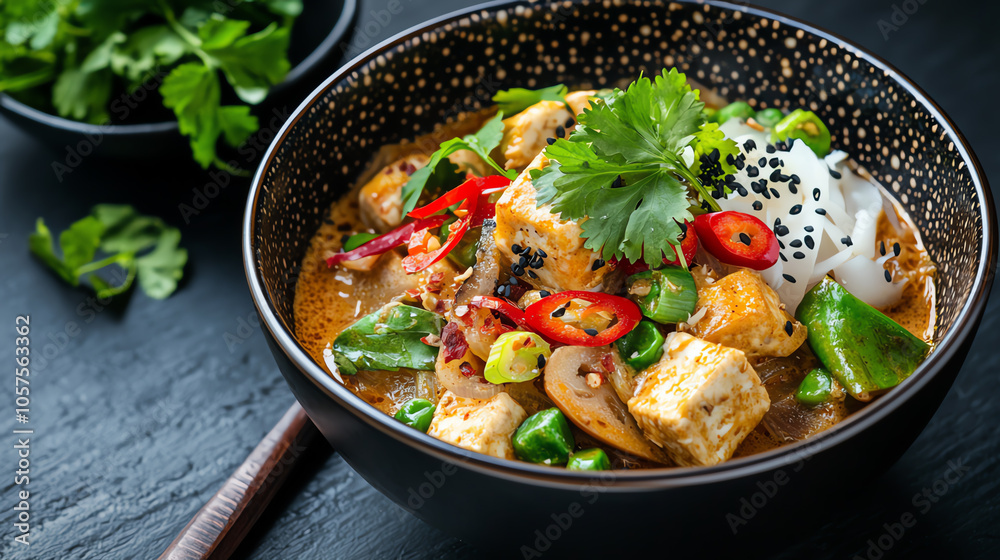 Exploring the unique flavors of massaman curry with lotus root and tofu a vegetarian delight Exploring the unique flavors of massaman curry with lotus root and tofu a vegetarian delight