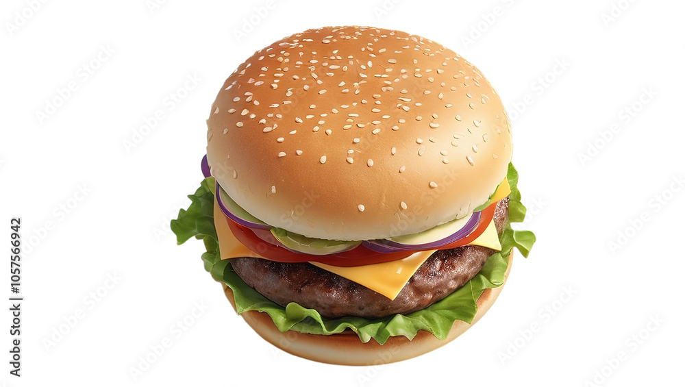hamburger on transparent background (PNG) hamburger on transparent background (PNG)